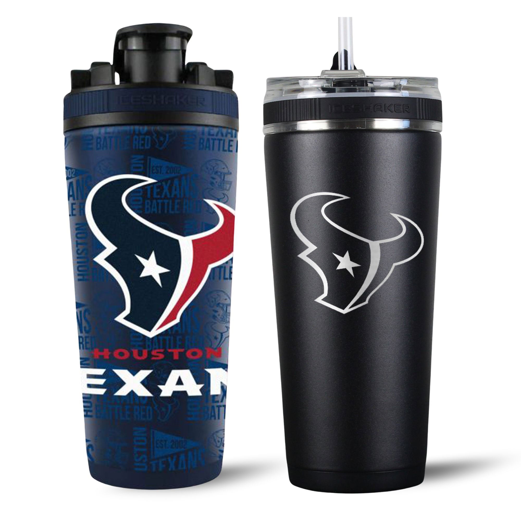 Houston Texans 4D Shaker & Flex Bottle Bundle