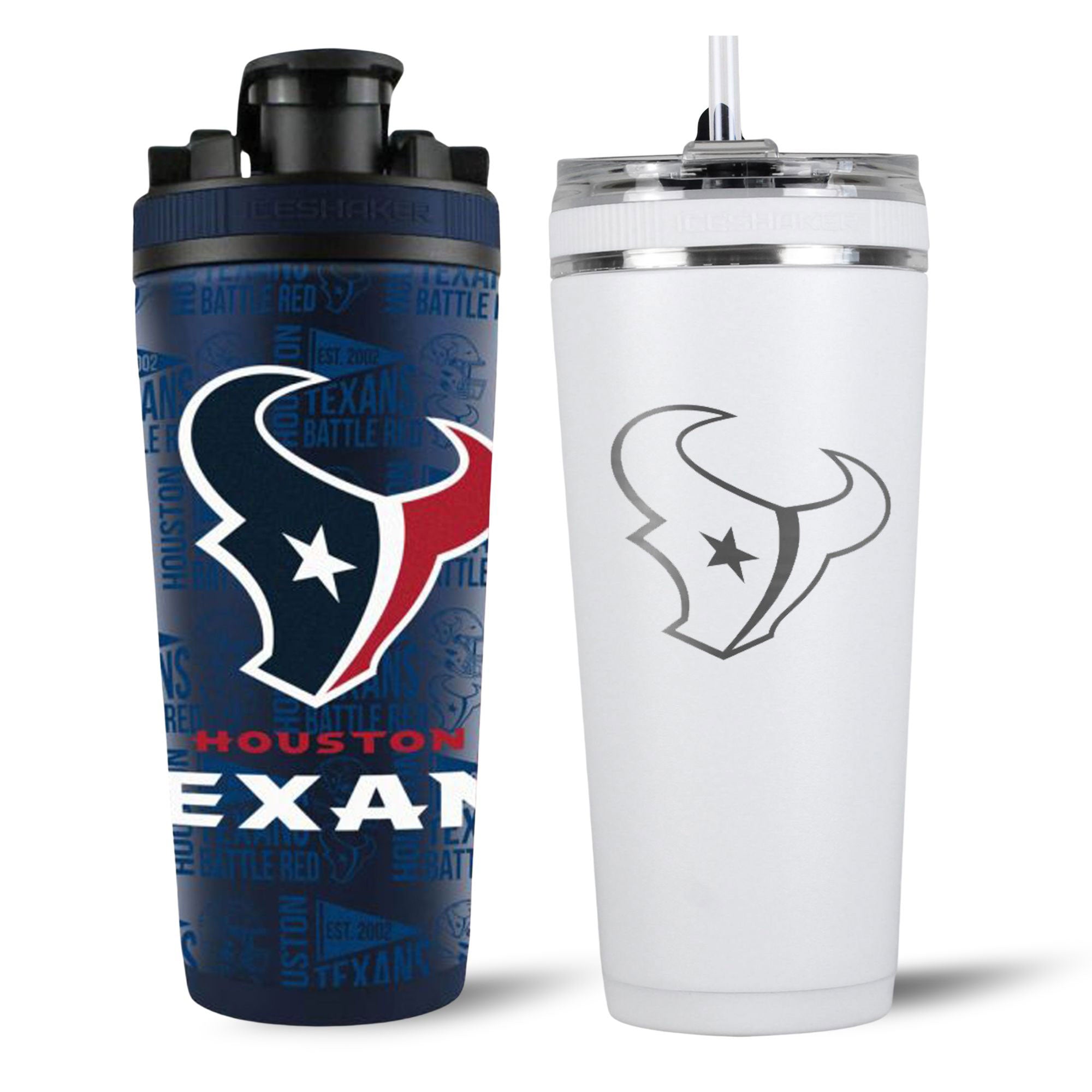 Houston Texans 4D Shaker & Flex Bottle Bundle