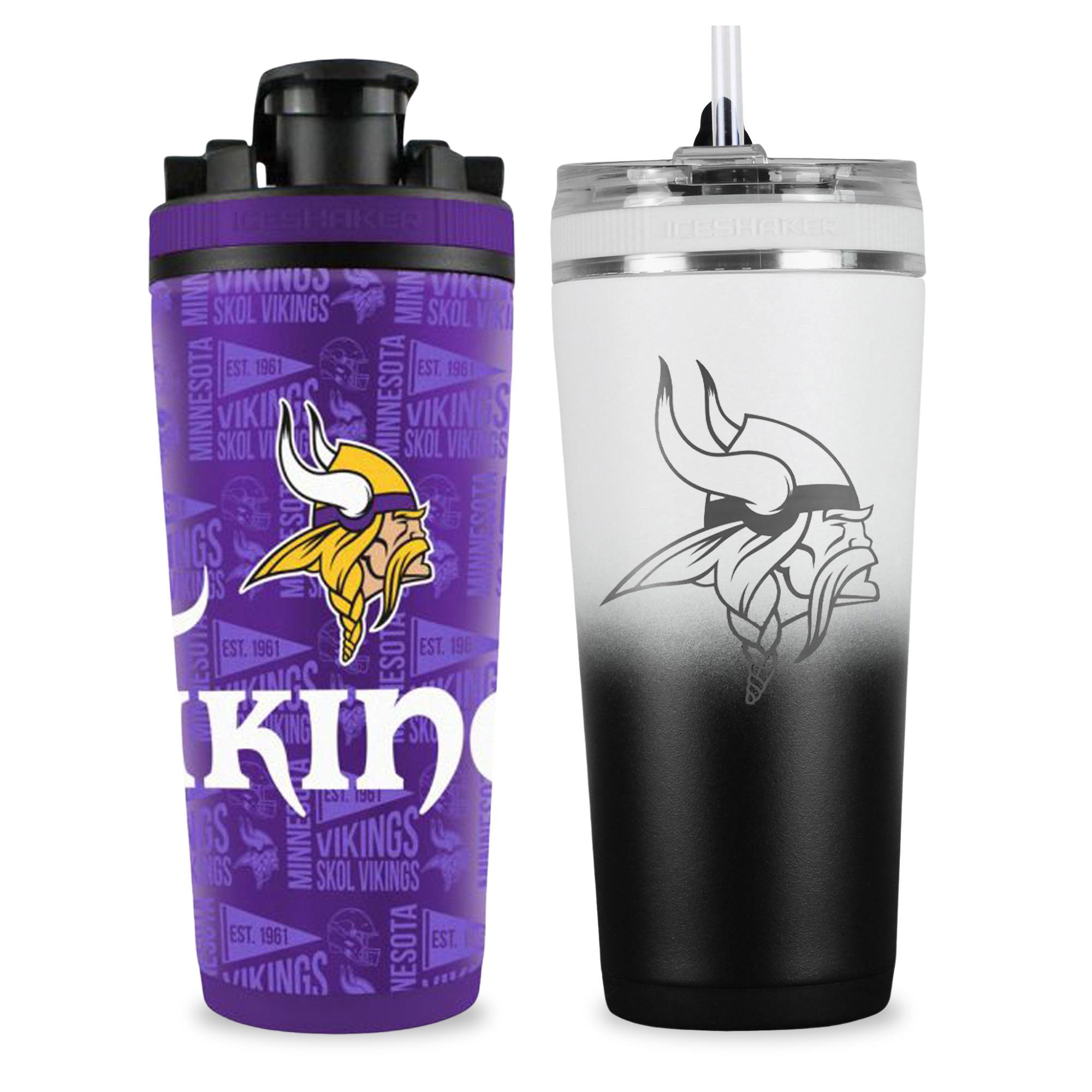 Minnesota Vikings 4D Shaker & Flex Bottle Bundle