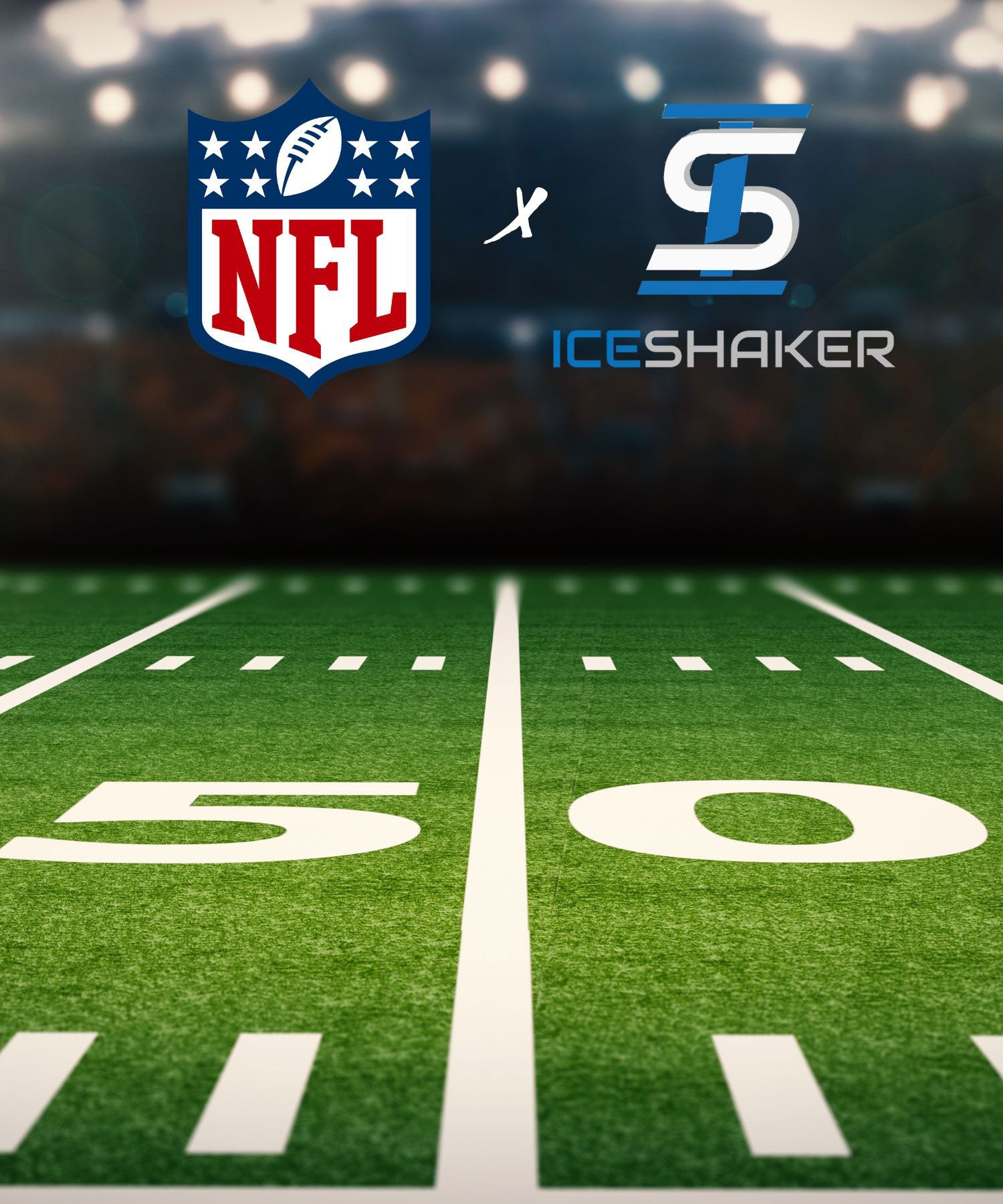 A website banner containing the Official NFL Logo next to the Official Ice Shaker Logo.  