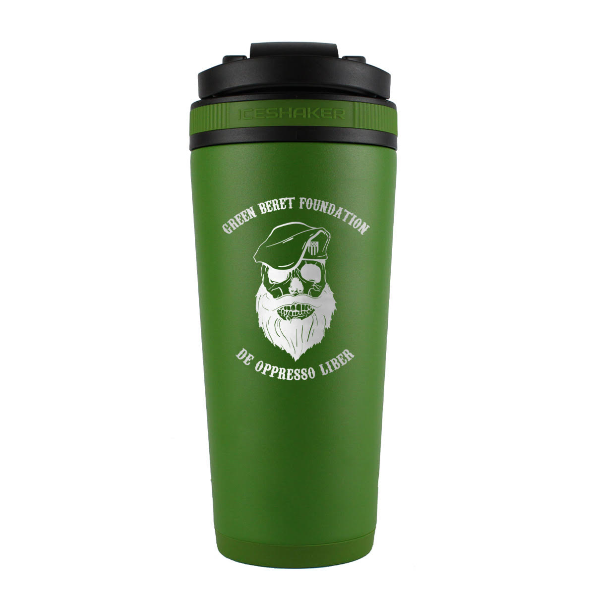 Green Beret De Oppresso Liber Green 26oz Ice Shaker